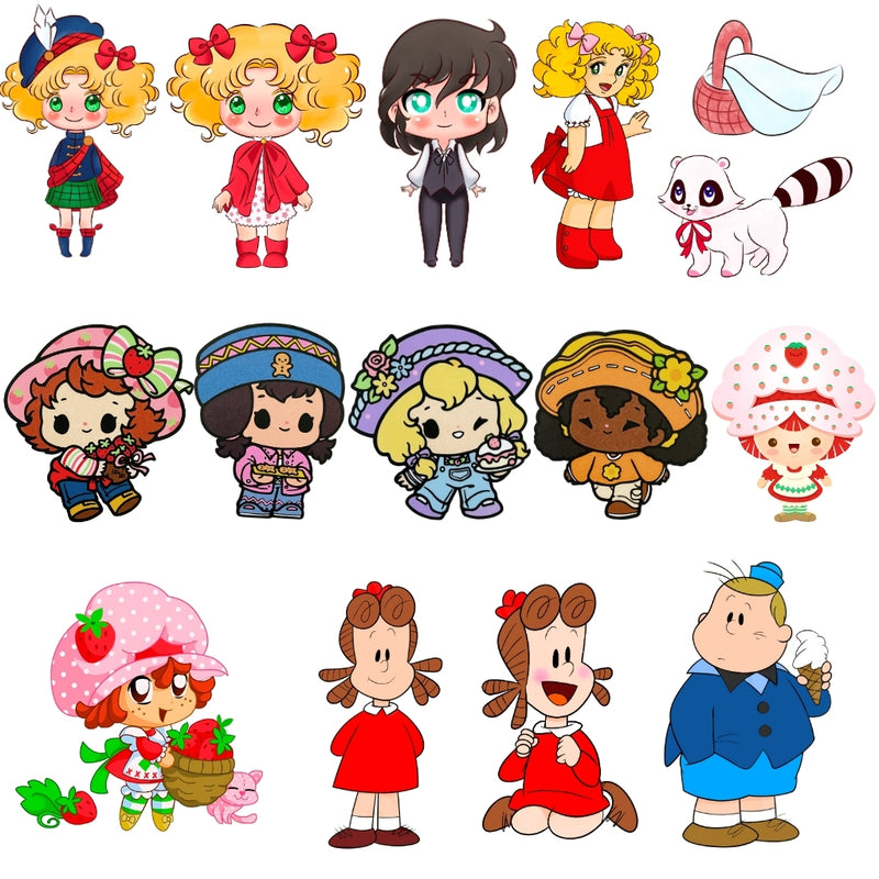 Strawberry Shortcake and Little Lulu Digital Kit – Cliparts, Digital Papers and Fonts
