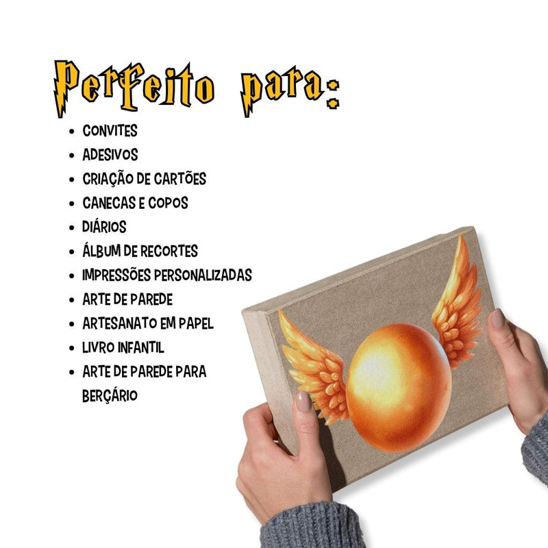 Kit Digital Harry Potter – Cliparts, Papéis Digitais e Fontes - Quatro Cambalhotas
