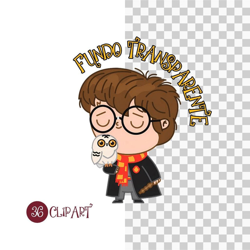 Kit Digital Harry Potter Chibi – Cliparts, Papéis Digitais e Fontes - Quatro Cambalhotas