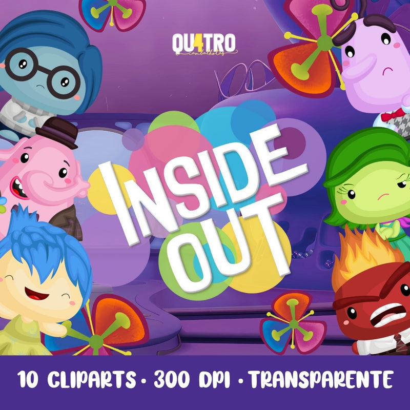 Cliparts Divertida Mente – Kit Digital com 10 Ilustrações - Quatro Cambalhotas
