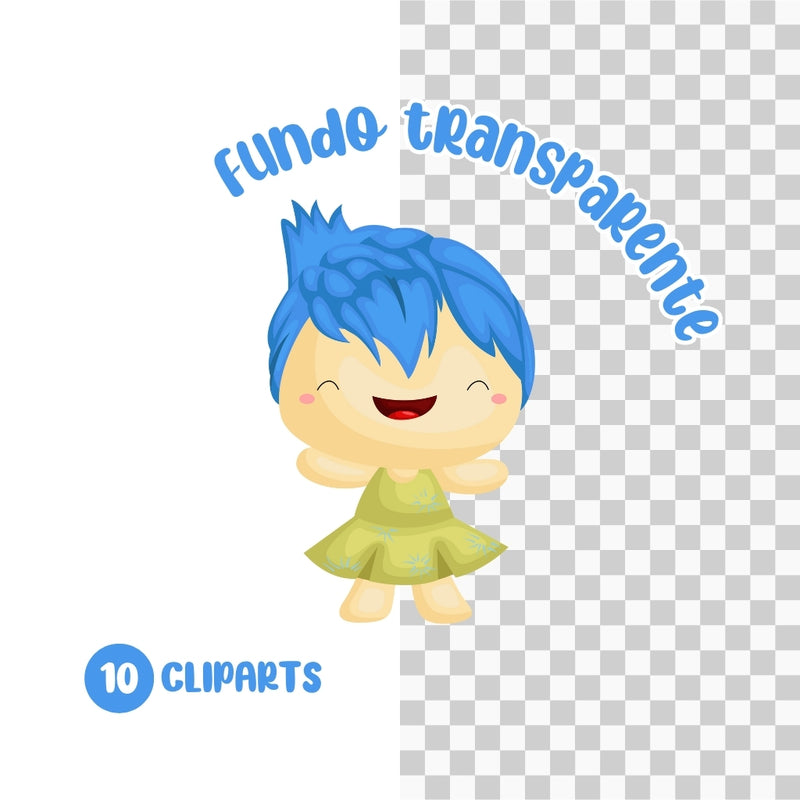 Cliparts Divertida Mente – Kit Digital com 10 Ilustrações - Quatro Cambalhotas