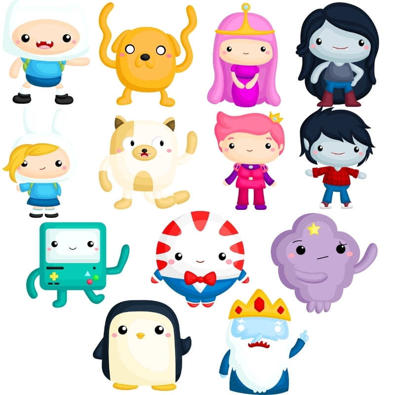 Adventure Time Digital Kit – Cliparts, Digital Papers and Fonts