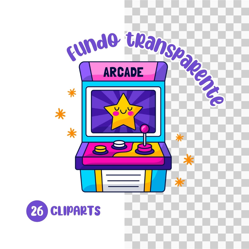 Cliparts Game Console – Kit Digital com 26 Ilustrações - Quatro Cambalhotas