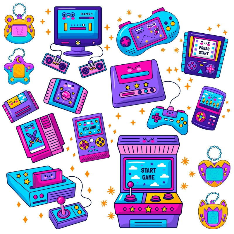 Cliparts Game Console – Kit Digital com 26 Ilustrações - Quatro Cambalhotas