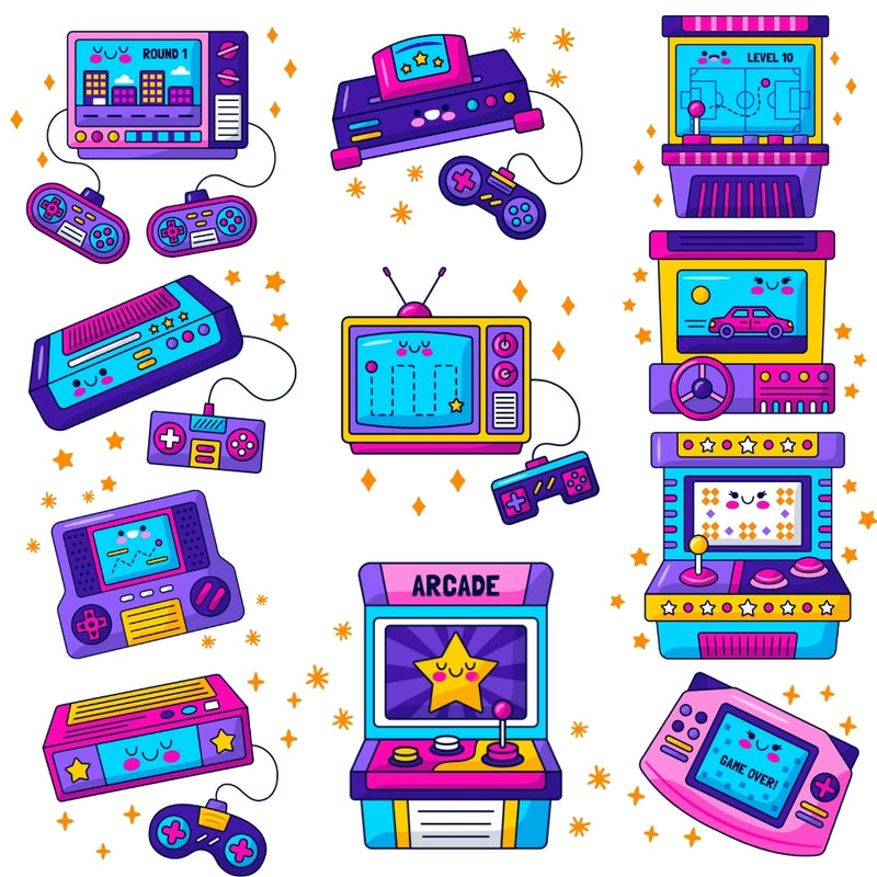 Cliparts Game Console – Kit Digital com 26 Ilustrações - Quatro Cambalhotas