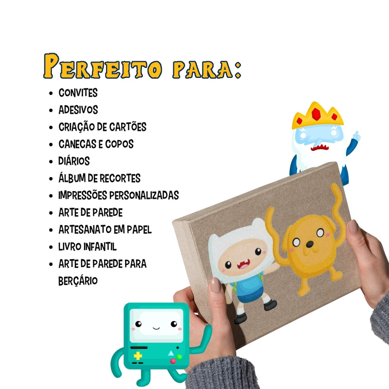 Adventure Time Digital Kit – Cliparts, Digital Papers and Fonts
