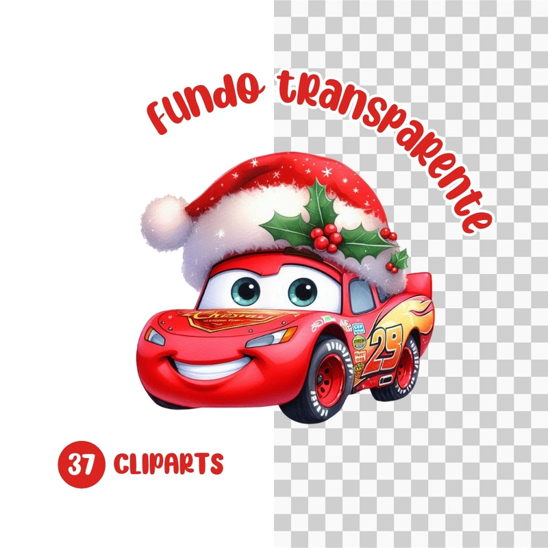 Cliparts Natal dos Carros – Kit Digital com 14 Ilustrações - Quatro Cambalhotas