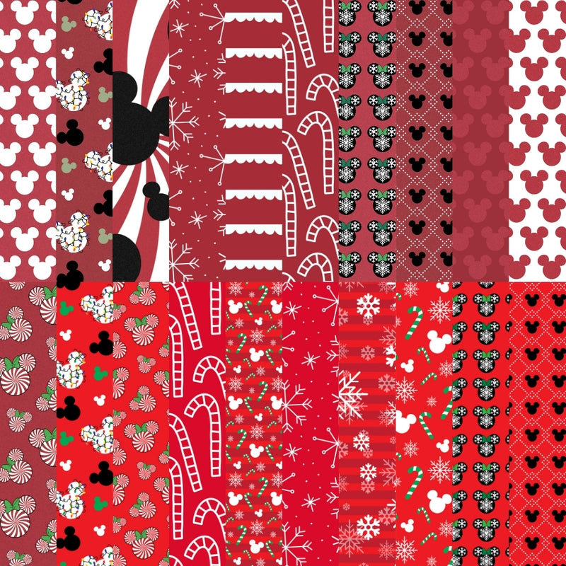 Natal do Mickey - Kit com 68 Papéis Digitais - Quatro Cambalhotas