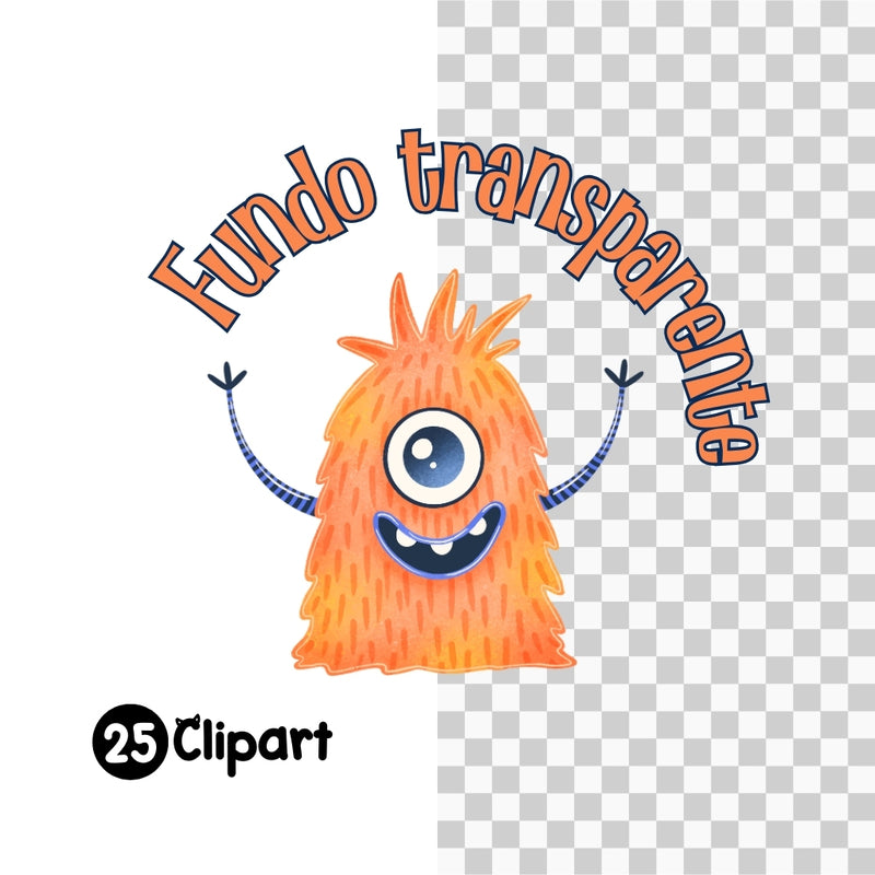 Monsters Digital Kit – Cliparts, Digital Papers and Fonts