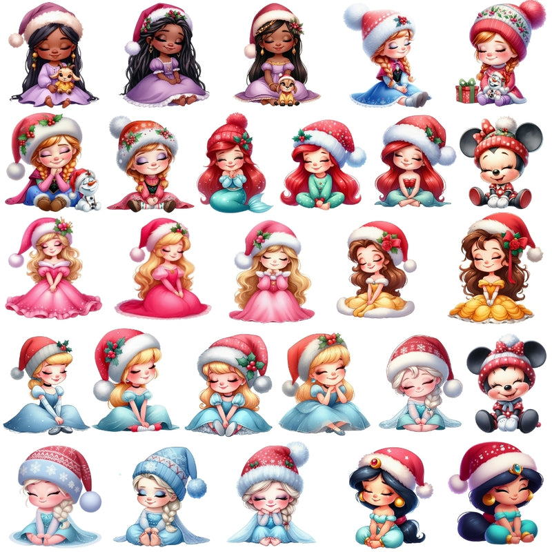 Cliparts Natal das Princesas – Kit Digital com 54 Ilustrações - Quatro Cambalhotas