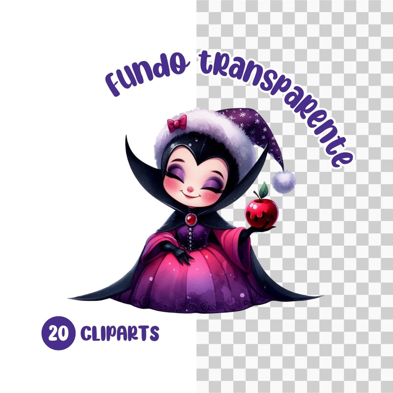 Cliparts Natal dos Vilões – Kit Digital com 20 Ilustrações - Quatro Cambalhotas