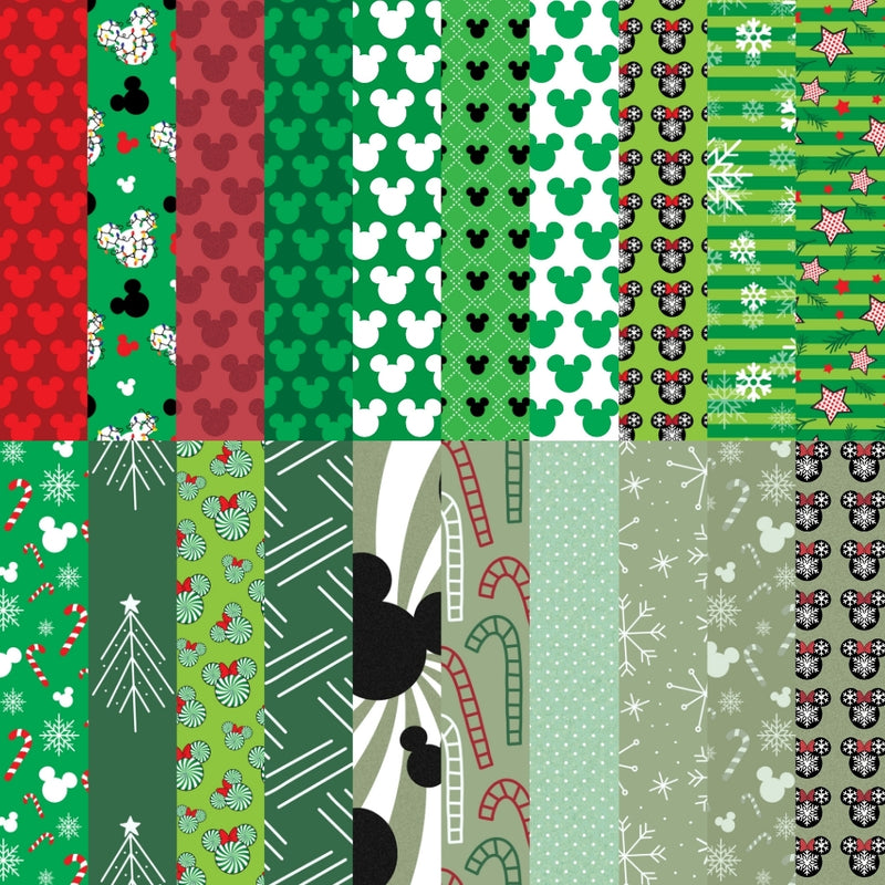Natal do Mickey - Kit com 68 Papéis Digitais - Quatro Cambalhotas