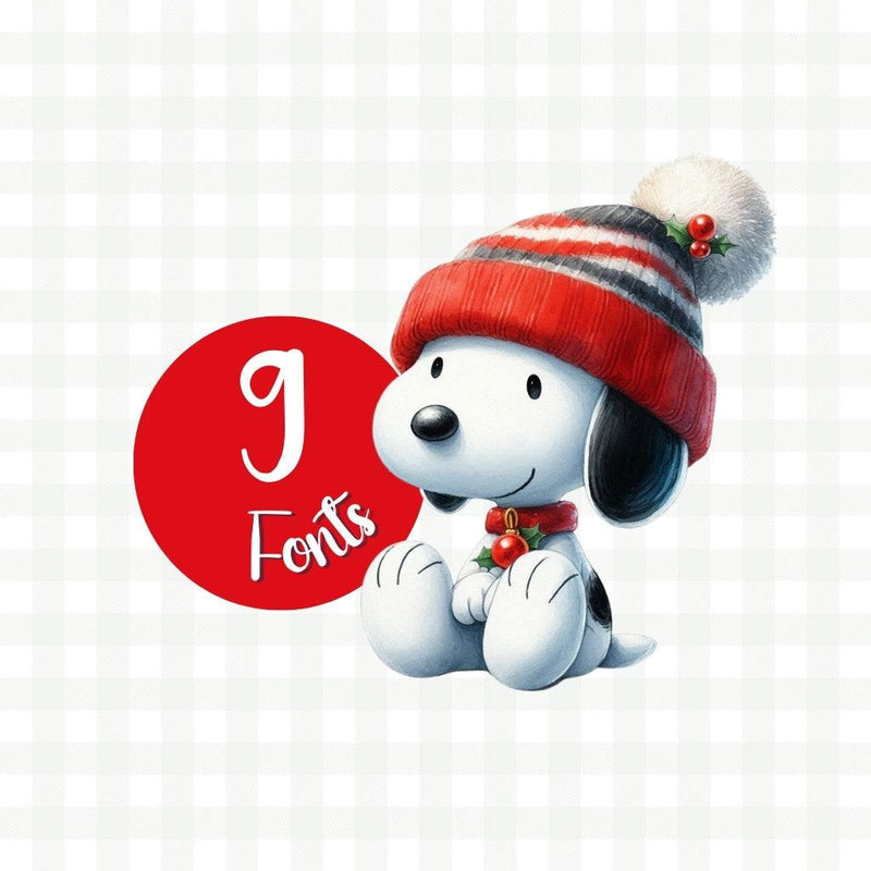 Kit Digital Natal do Snoopy – Cliparts, Papéis Digitais e Fontes