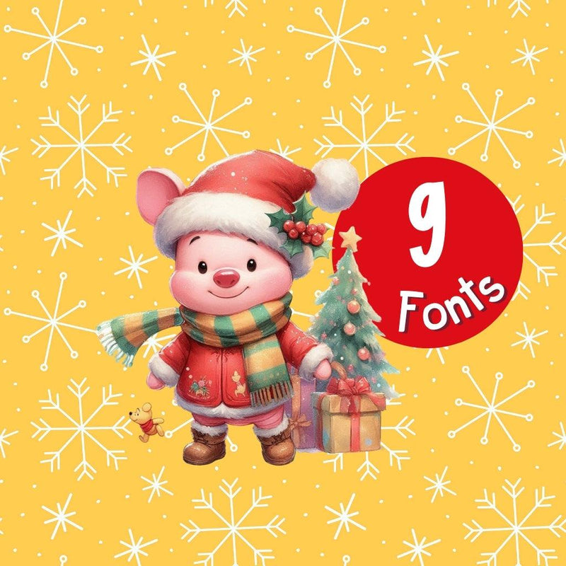 Kit Digital Natal Ursinho Pooh – Cliparts, Papéis Digitais e Fontes - Quatro Cambalhotas