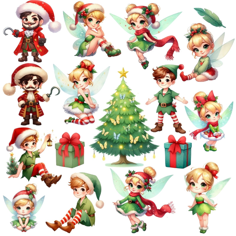 Cliparts Natal da Sininho – Kit Digital com 32 Ilustrações - Quatro Cambalhotas