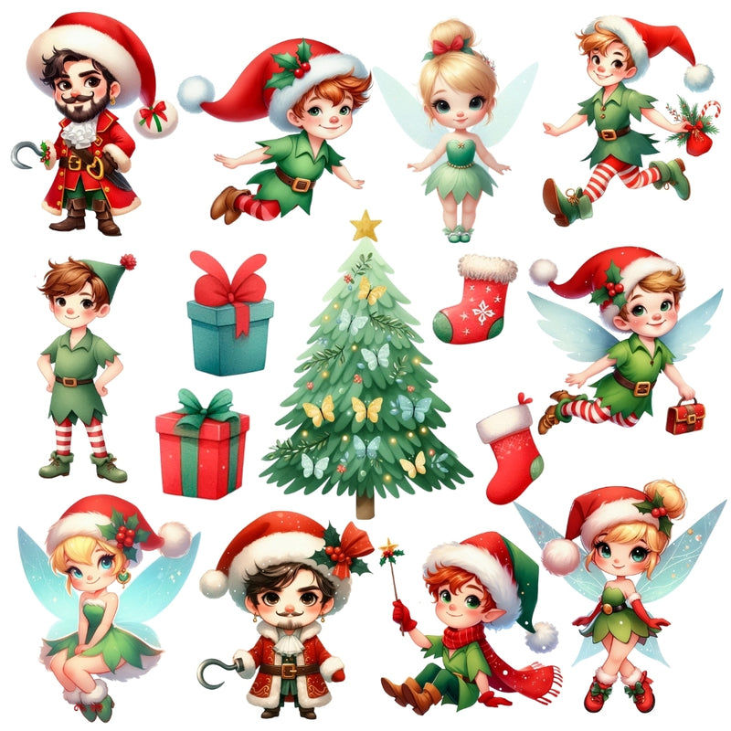 Cliparts Natal da Sininho – Kit Digital com 32 Ilustrações - Quatro Cambalhotas