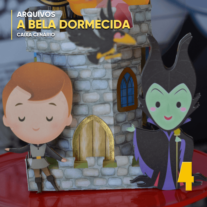 Caixa A Bela Adomercida - Arquivo Digital para Recorte - Quatro Cambalhotas