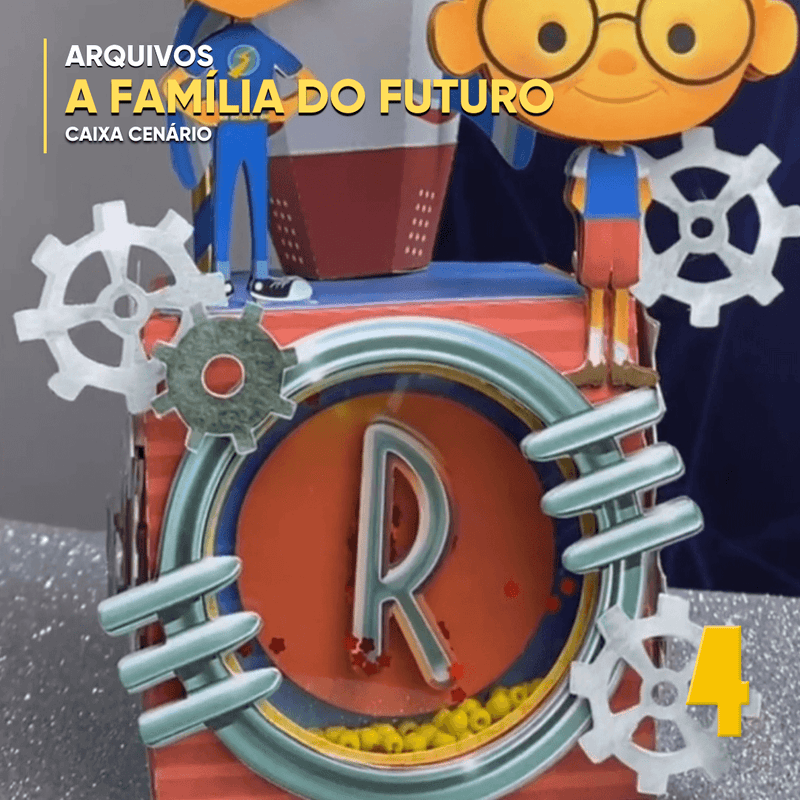 Caixa Família do Futuro - Arquivo Digital para Recorte - Quatro Cambalhotas