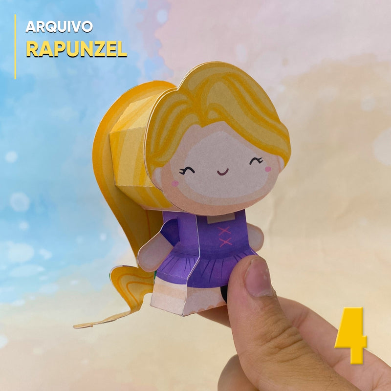 Papertoy Rapunzel - Arquivo Digital para Recorte