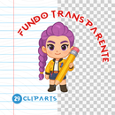 Cliparts Guerreiras do K-Pop Escolar – Kit Digital com 29 Ilustrações