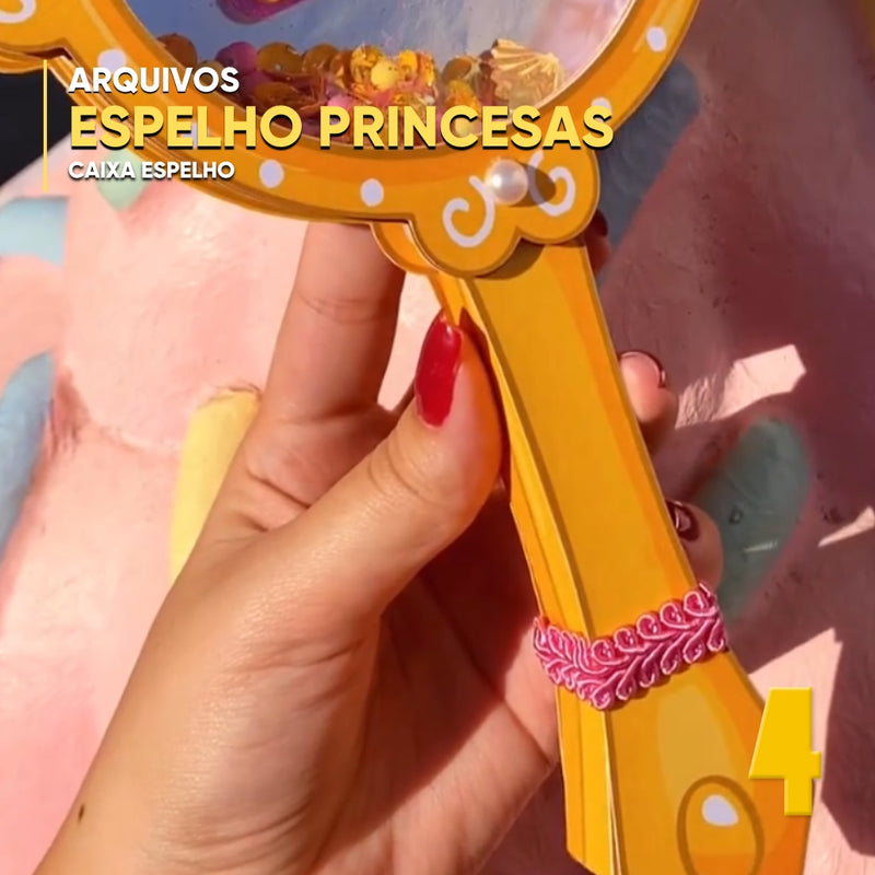 Princess Mirror Caketopper - Digital File for Cutting