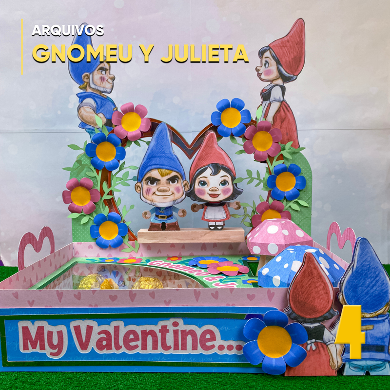 Gnomeo and Juliet Tray - Digital File for Cutting