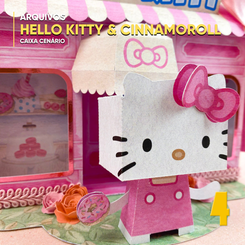 Hello Kitty e Cinnamoroll - Arquivo Digital para Recorte