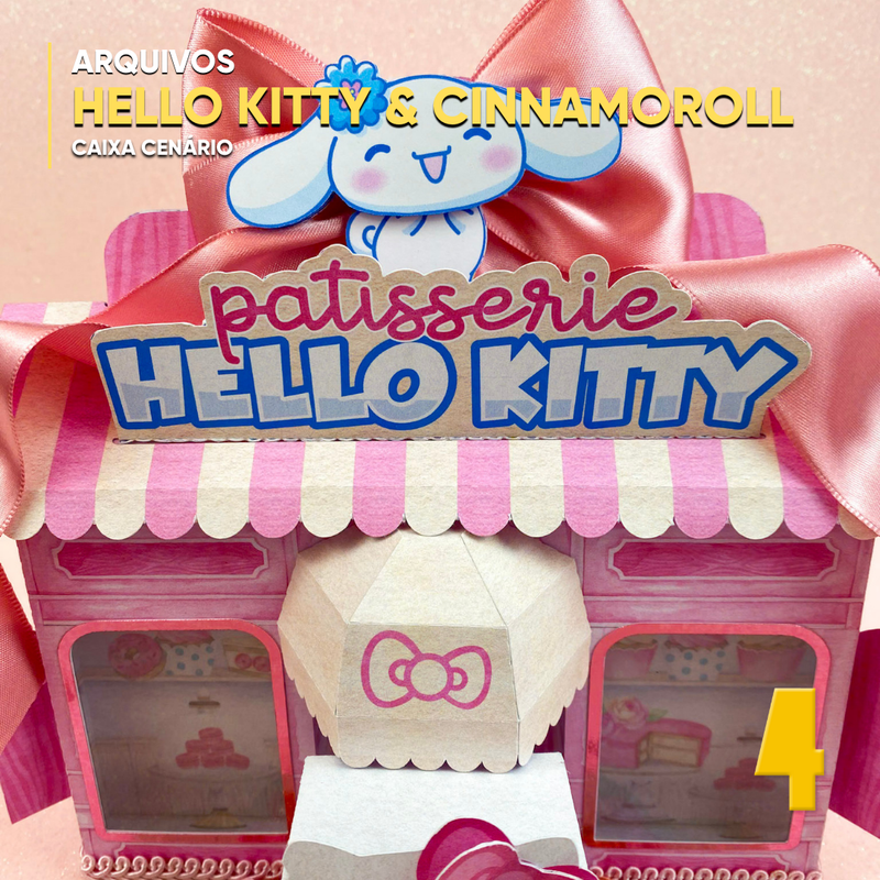 Hello Kitty e Cinnamoroll - Arquivo Digital para Recorte