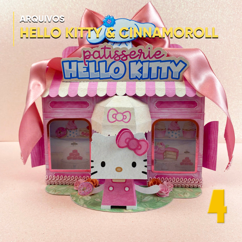 Hello Kitty e Cinnamoroll - Arquivo Digital para Recorte