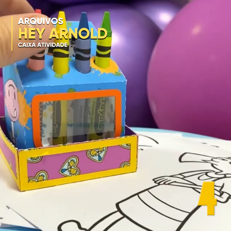 Caixa Hey Arnold - Arquivo Digital para Recorte