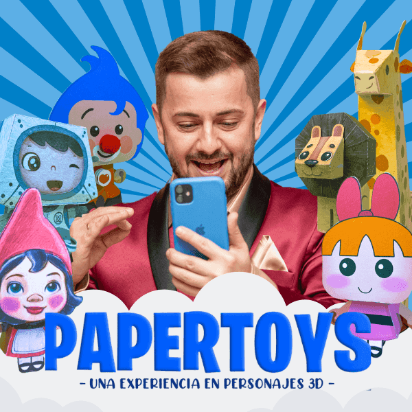 Curso de Papertoys - Uma experiencia em Personagens 3D - Em Espanhol - Quatro Cambalhotas