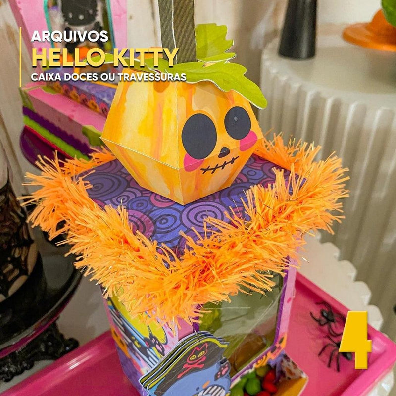 Caixa Doces ou Travessuras - Hello Kitty Halloween - Quatro Cambalhotas