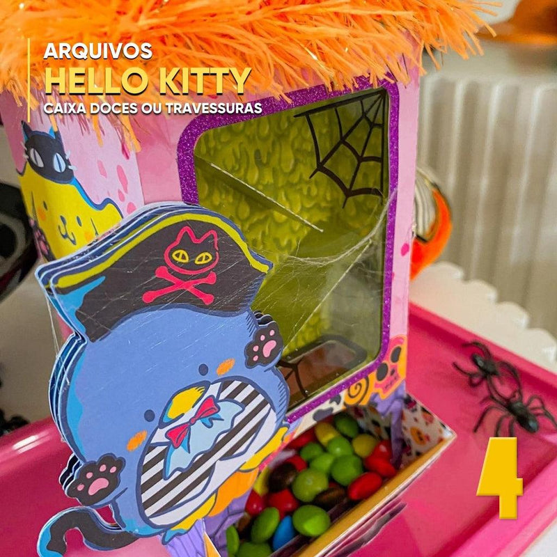 Caixa Doces ou Travessuras - Hello Kitty Halloween - Quatro Cambalhotas