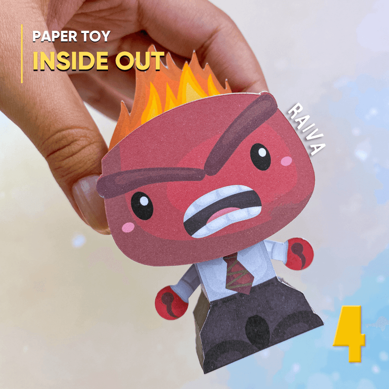 Papertoy Raiva – Arquivo Digital para Recorte - Quatro Cambalhotas