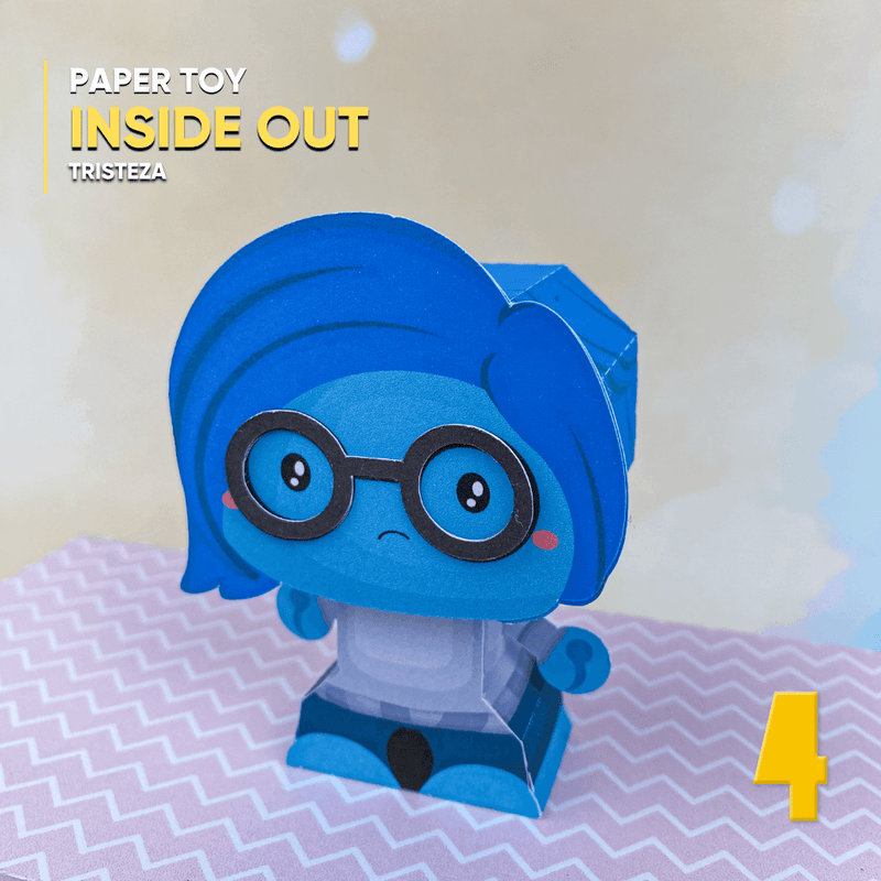 Papertoy Tristeza – Arquivo Digital para Recorte - Quatro Cambalhotas