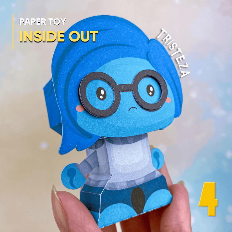 Papertoy Tristeza – Arquivo Digital para Recorte - Quatro Cambalhotas