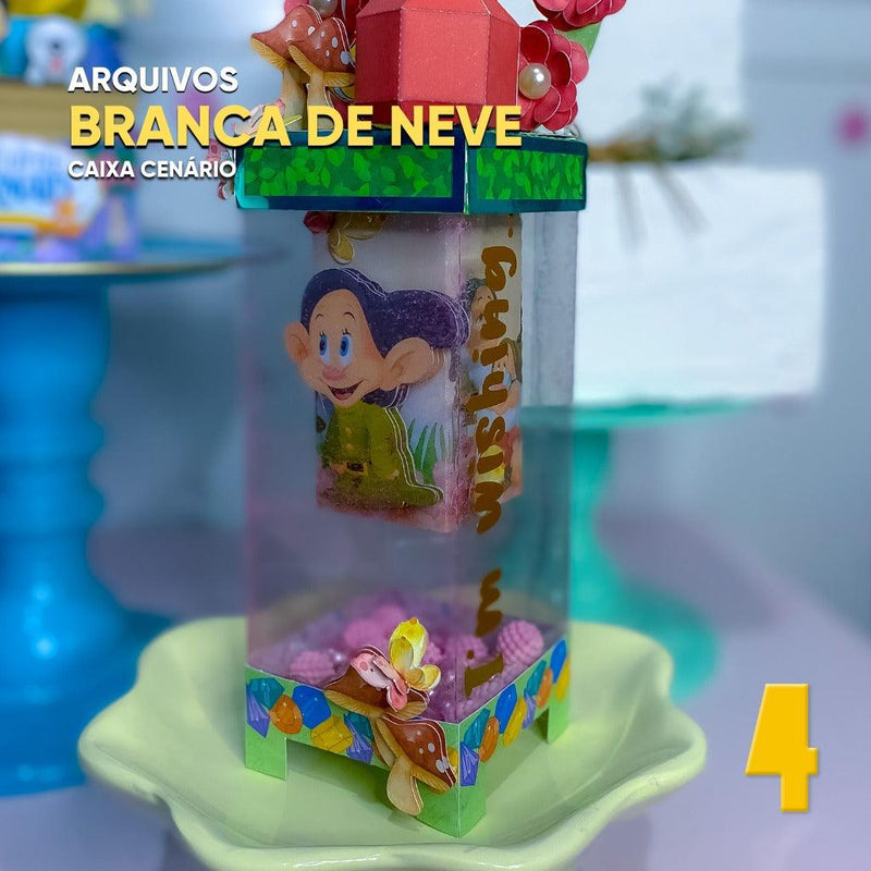 Caixa Branca de Neve Especial - Arquivo Digital para Recorte - Quatro Cambalhotas