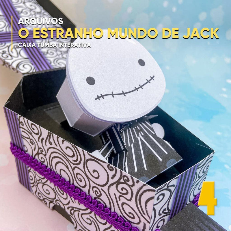 Caixa Estranho Mundo de Jack - Arquivo Digital para Recorte - Quatro Cambalhotas