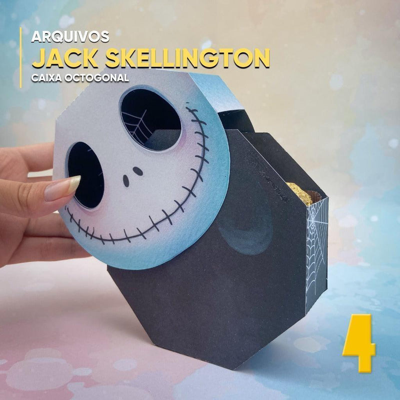 Caixa Jack Skellington - Arquivo Digital para Recorte - Quatro Cambalhotas