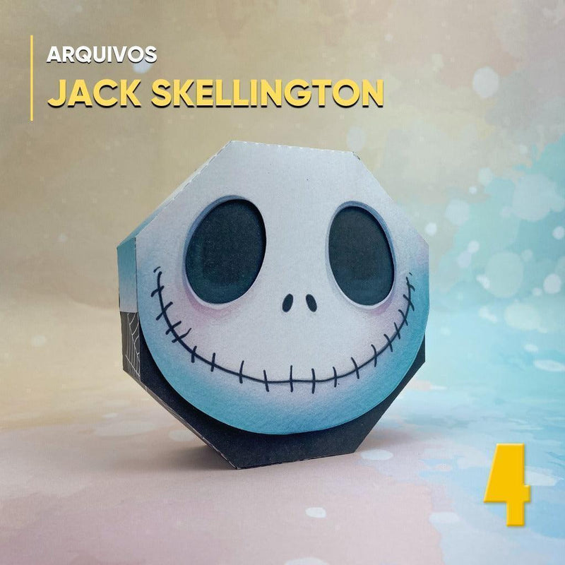 Caixa Jack Skellington - Arquivo Digital para Recorte - Quatro Cambalhotas