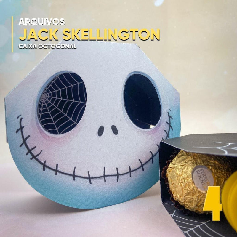 Caixa Jack Skellington - Arquivo Digital para Recorte - Quatro Cambalhotas