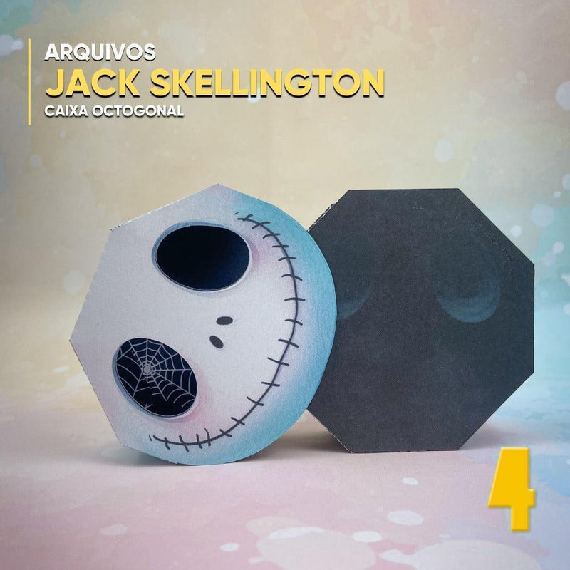 Caixa Jack Skellington - Arquivo Digital para Recorte - Quatro Cambalhotas