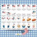 Kit Digital 4TH of JULY CUTE (4 de Julio) – Cliparts, Papéis Digitais e Fontes