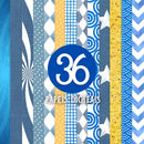 Kit Digital Circo Azul – Cliparts, Papéis Digitais e Fontes - Quatro Cambalhotas