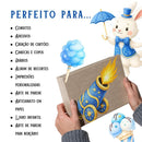 Kit Digital Circo Azul – Cliparts, Papéis Digitais e Fontes - Quatro Cambalhotas