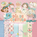 Kit Digital Dia de Costura – Cliparts, Papéis Digitais e Fontes