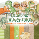Kit Digital LITTLE DINO ADVENTURE – Cliparts, Papéis Digitais e Fontes