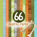 Kit Digital LITTLE DINO ADVENTURE – Cliparts, Papéis Digitais e Fontes