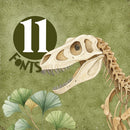 Kit Digital LITTLE DINO ADVENTURE – Cliparts, Papéis Digitais e Fontes