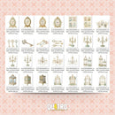 Kit Digital Jardim da Duquesa – Cliparts, Papéis Digitais e Fontes